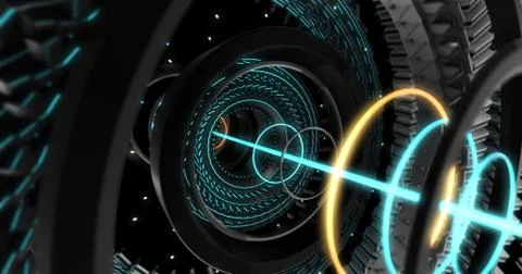 3D Illustration of Future technology, security concept background. Stock Illustration