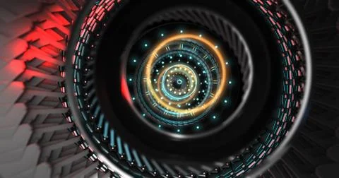 3D Illustration of Future technology, security concept background. Stock Illustration