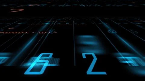 3d illustration - Futuristic technological interface - HUD Stock Illustration