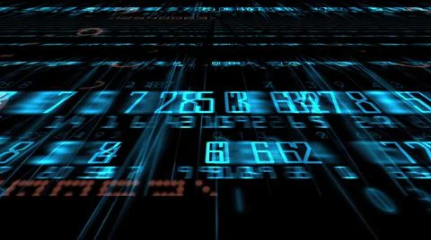 3d illustration - Futuristic technological interface - HUD Stock Illustration