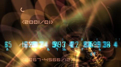 3d illustration - Futuristic technological interface - HUD Stock Illustration