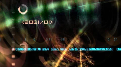 3d illustration - Futuristic technological interface - HUD Stock Illustration