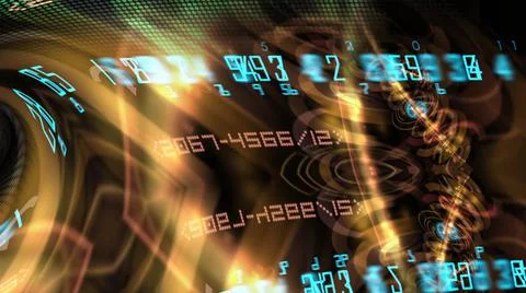 3d illustration - Futuristic technological interface - HUD Stock Illustration