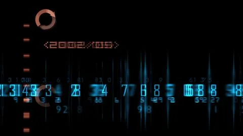 3d illustration - Futuristic technological interface - HUD Stock Illustration