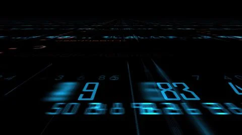 3d illustration - Futuristic technological interface - HUD Stock Illustration