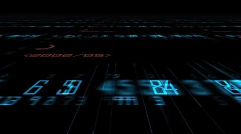 3d illustration - Futuristic technological interface - HUD Stock Illustration