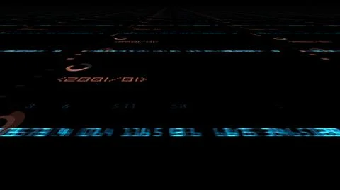 3d illustration - Futuristic technological interface - HUD Stock Illustration