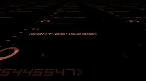 3d illustration - Futuristic technological interface - HUD Stock Illustration