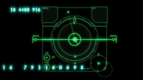 3d illustration - Futuristic technological interface - HUD Stock Illustration