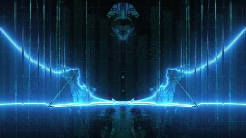 3d illustration - Futuristic technology interface Stock Illustration