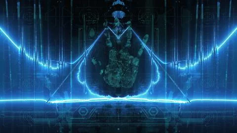 3d illustration - Futuristic technology interface Stock Illustration