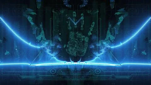 3d illustration - Futuristic technology interface Stock Illustration