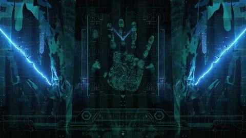 3d illustration - Futuristic technology interface Stock Illustration