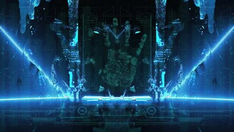 3d illustration - Futuristic technology interface Stock Illustration