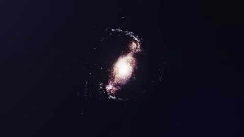 3D illustration galaxy in deep space. Spiral galaxy consisting of star dust 스톡 일러스트