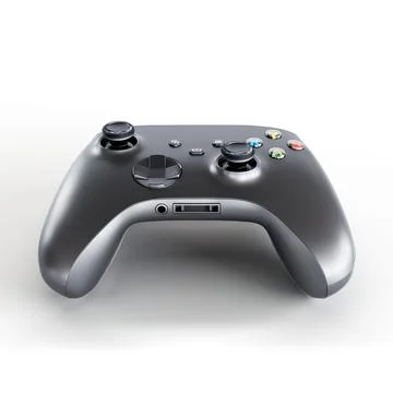 3d illustration of a gaming controller with various buttons on a white backgroun Stock Illustration