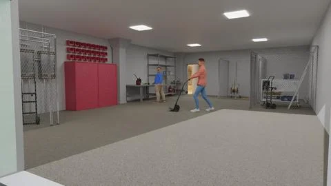3d illustration of a Garage/Workshop Stock Illustration