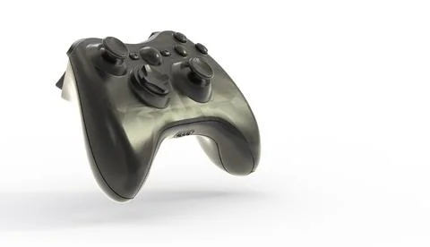 3D illustration of generic game controllers isolated on white background Stock Illustration