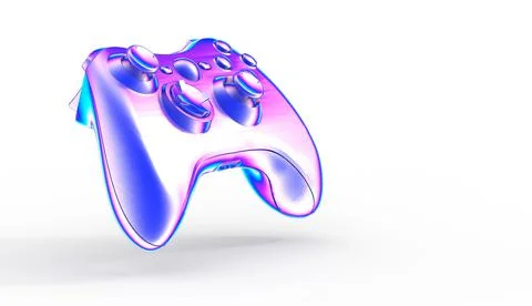 3d illustration of generic game controllers isolated on white background Stock Illustration