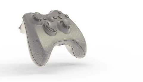 3d illustration of generic game controllers isolated on white background Ilustración de archivo