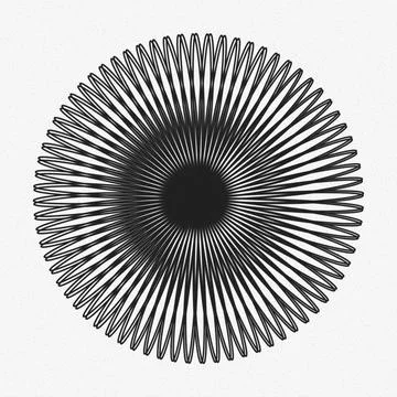 3D illustration Geometric circle pattern isolated on white background. Illustration