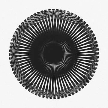 3D illustration Geometric circle shape pattern isolated on white background Stock Illustration