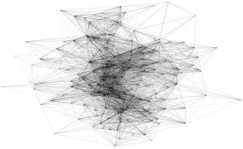 3D illustration of geometric cloud connection structure Illustrazione stock