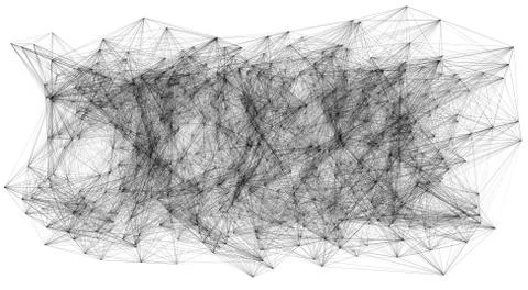 3D illustration of geometric cloud connection structure イラスト素材