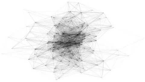 3D illustration of geometric cloud connection structure Illustrazione stock