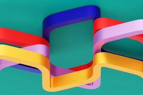 3d illustration of geometric   colorful   pattern of simple geometric  shapes イラスト素材