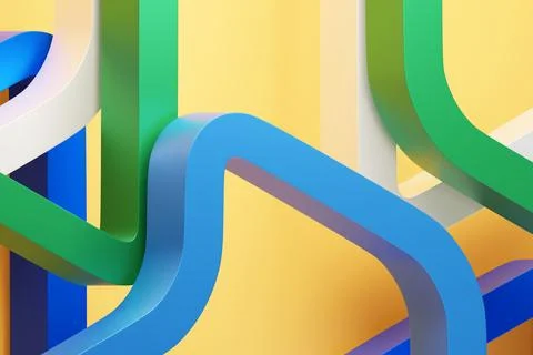 3d illustration of geometric   colorful   pattern of simple geometric  shapes イラスト素材