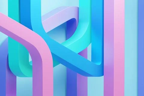 3d illustration of geometric   colorful   pattern of simple geometric  shapes Illustrazione stock