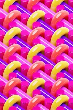 3d illustration of geometric   colorful   pattern of simple geometric  shapes 스톡 일러스트