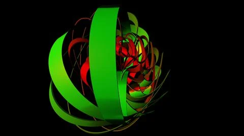 3D illustration of  geometrical object over black Illustrazione stock
