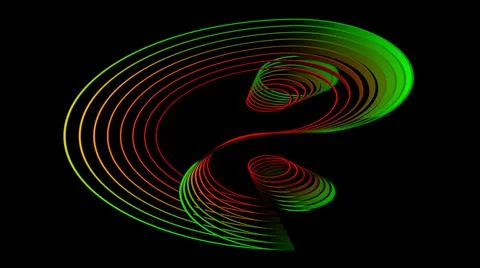 3D illustration of  geometrical object over black Illustrazione stock