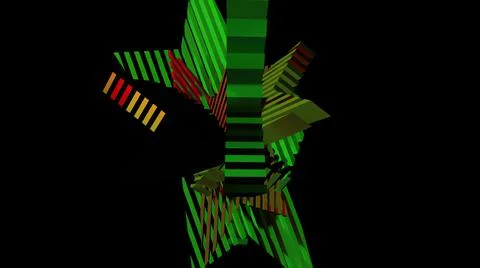 3D illustration of  geometrical object over black Stock Illustration