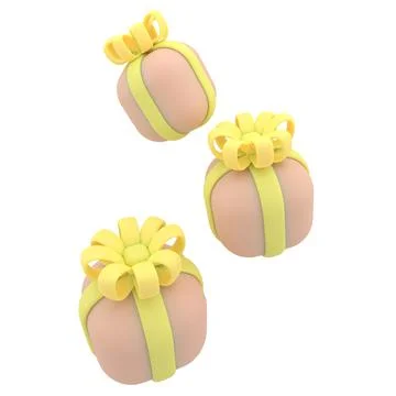 3d illustration gift box icon. For birthday, celebration, sale, web page Stock Illustration