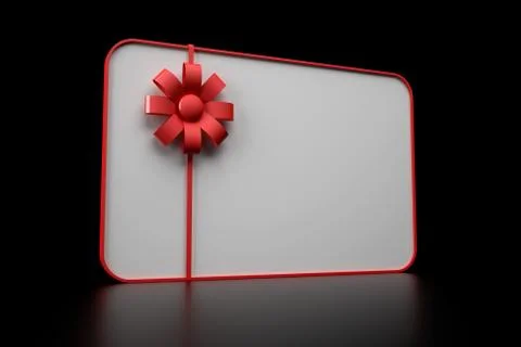 3d illustration of gift card Stock Illustration