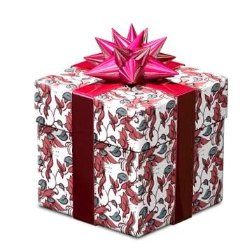 3D Illustration of Gift in Colored Packing Stock Illustration