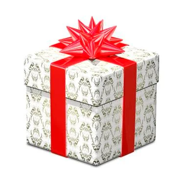 3D Illustration of Gift with Patterned Stock Illustration
