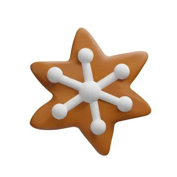 3D illustration of a gingerbread cookie Stock Illustration