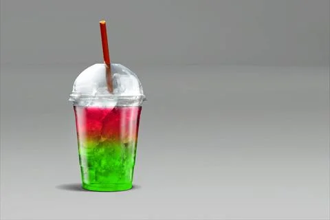 3D illustration. Glasses of refreshing drinks for the summer. isolated on ... Stock Photos