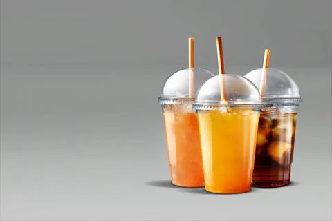 3D illustration. Glasses of refreshing drinks for the summer. isolated on ... Stock Photos