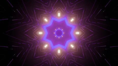 3d illustration of glowing kaleidoscope pattern Illustrazione stock