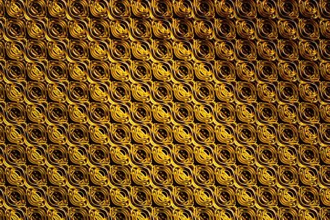 3d illustration gold rhombus pattern . Set of squares on monocrome background Stock Illustration