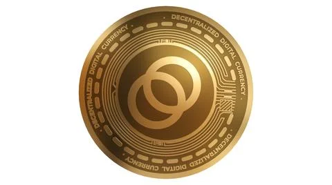 3d Illustration Golden Celo Cryptocurrency Coin Symbol Stock Illustration
