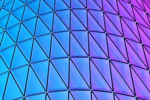3D illustration,  gradient  blue and pink waves from lines and interlacing. A 스톡 일러스트