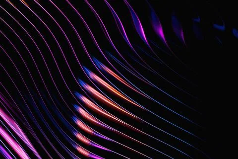 3D illustration,  gradient waves from lines and interlacing. Abstract backgro Illustrazione stock