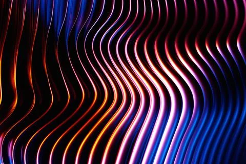 3D illustration,  gradient waves from lines and interlacing. Abstract backgro Stock Illustration