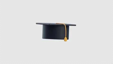3d illustration of graduation cap Stock Footage 331972896